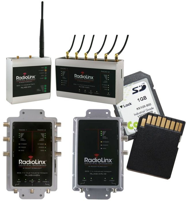 ProSoft Technology industrial 802.11n radio’s maken gebruik van verwisselbare geheugenkaart voor opslag en beheer van radioconfiguratie instellingen